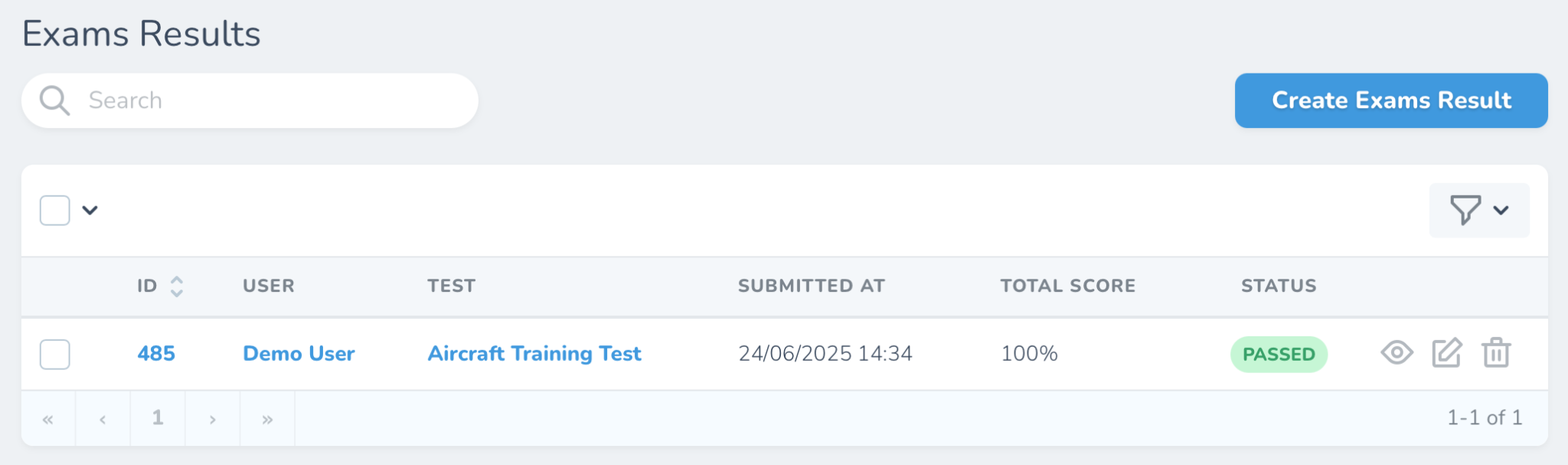 Exam notifications